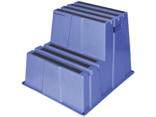 TWINCO TWIN 6700 - Safety step - 2 trinn - arbeidshøyde: 0.5 m - polyetylen med høy tetthet - blå