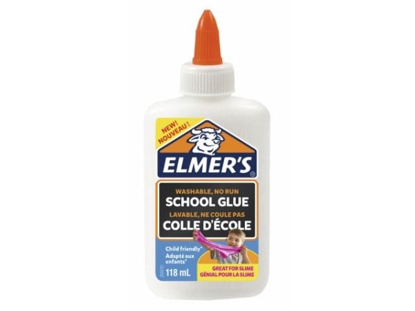 Skolelim Elmer's hvid 118 ml - vaskbart til slim