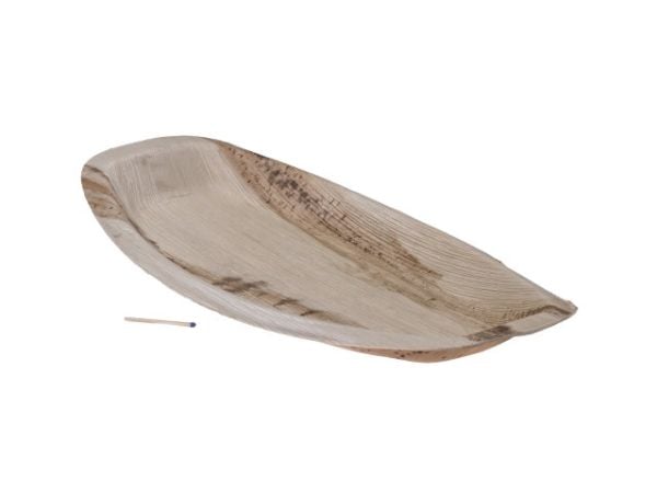 Fad 34.5x23.5x2.5 cm Medium Bionedbrydelig Palmeblad,4 pk x 25 stk/krt