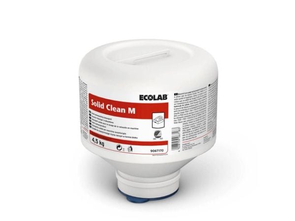 ECOLAB Solid Clean M - Vaskemiddel - patron - 4.5 kg - profesjonell - maskin klar - konsentrert (en pakke 4)