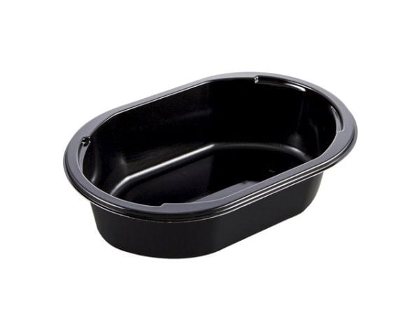 Bakke 1-rum 1177-1A 525 ml 176x115x45 mm Oval CPET Sort,864 stk/krt