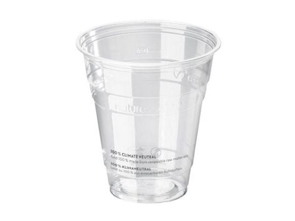 Plastiklasi PLA klar 40cl ø96mm 50st/ps - (50 x 24 poser)
