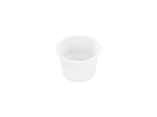 Dressingbæger, polyethylen/polypropylen transparent, Portion Cup 1 oz pakke a 250 stk, kasse a 20 pa