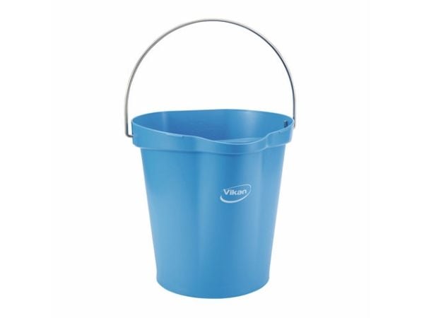 Matbøtte, Vikan, 31,8x32,5 cm, 12 l, blå, PP/rustfritt stål, med helletut
