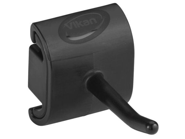 Vægophæng, Vikan, Single hook, sort 78mmx41mm