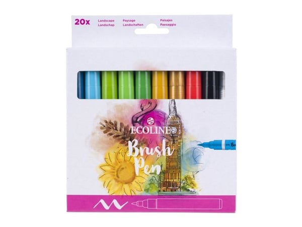 Ecoline Brush Pen-set Landscape | 20 färger