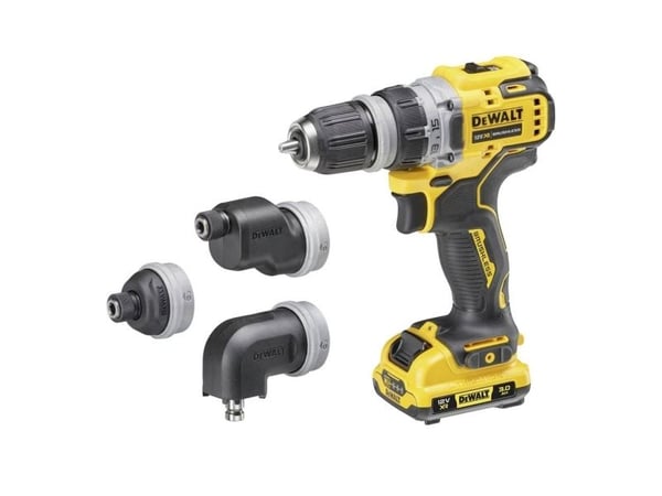 DeWALT DCD703L2T-QW, pistoolikahvallinen porakone, avaimeton, 1 cm, 1500 kierrosta minuutissa, 2 cm, 1 cm, 1 cm