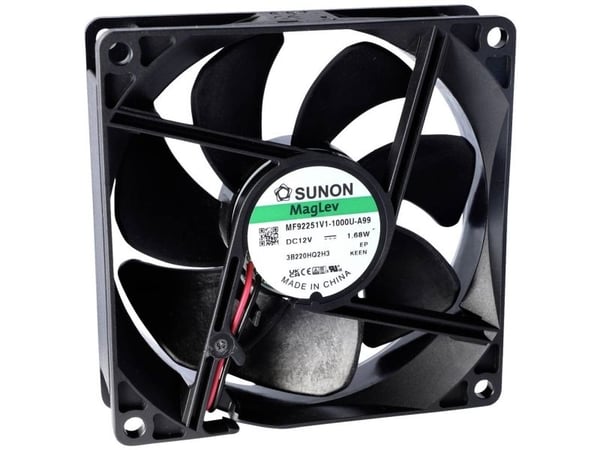 Sunon EE92251B3-000U-999 Axialfläkt 12 V/DC 67,09 m³/h (L x B x H) 25 x 92 x 92 mm