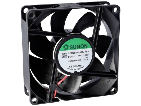 Sunon GE80252B1-000U-AE9 aksialvifte 24 V/DC 101,91 m³/h 25 x 80 x 80 mm
