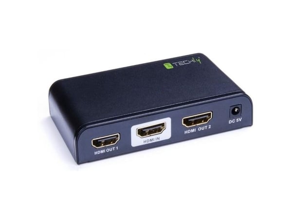 Techly IDATA HDMI2-4K2, HDMI, 2x HDMI, Sort, 600 MHz, 2160p, CE, FCC, RoHS