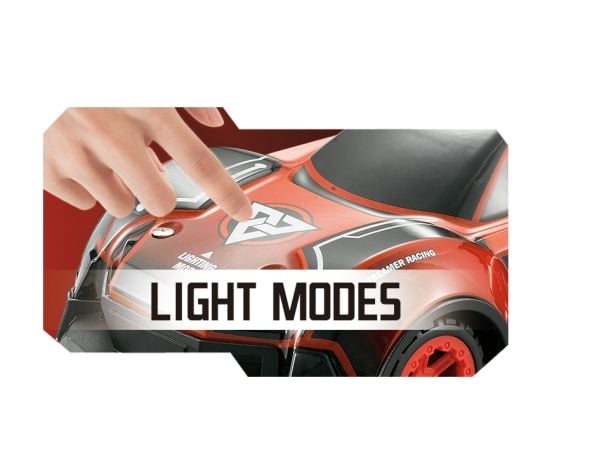 Steam Light Racing Car Remote control 2WD Car - 1:16 scale - Red