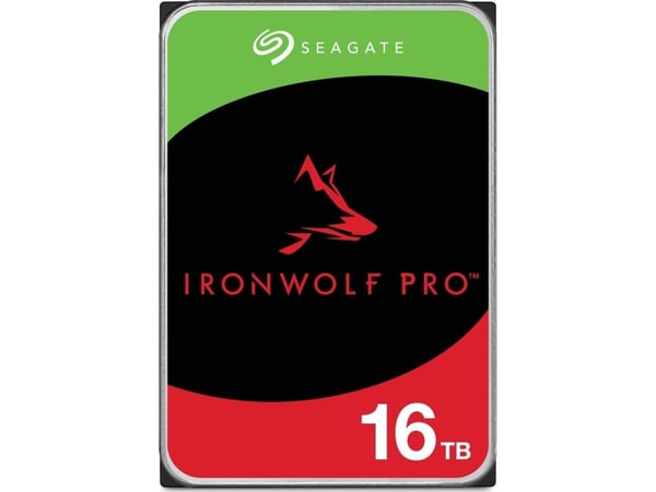 Seagate IronWolf Pro ST16000NT001 - Hårddisk - 16 TB - inbyggd - 3.5" - SATA 6Gb/s - 7200 rpm - buffert: 256 MB - med 3 års Seagate Rescue Data Rec...