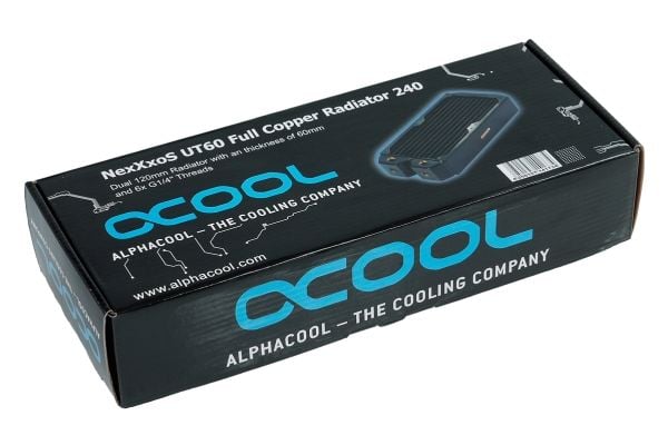 Alphacool 14173, Kjøleribbe, Kopper, Stål, Sort, 124 mm, 277 mm, 60 mm