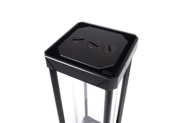 Alphacool 13326, Vannblokk, Acetal, Aluminium, Glass, Sort, Gjennomsiktig, 3-pin, 1/4", 60 °C
