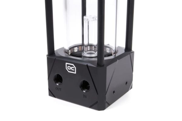 Alphacool 13326, Vannblokk, Acetal, Aluminium, Glass, Sort, Gjennomsiktig, 3-pin, 1/4", 60 °C