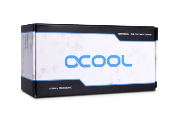 Alphacool 13326, Vannblokk, Acetal, Aluminium, Glass, Sort, Gjennomsiktig, 3-pin, 1/4", 60 °C