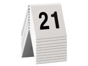 Pöytäkyltti Securit no 21-30 5x4x5 cm Akryyli Valkoinen,10 kpl/ps - (10 kpl)