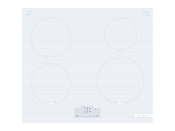 Bosch Serie | 4 PUE612BB1J - Induksjonskomfyrtopp - 4 plater - Nisje - bredde: 56 cm - dybde: 49 cm - uten ramme - azure white
