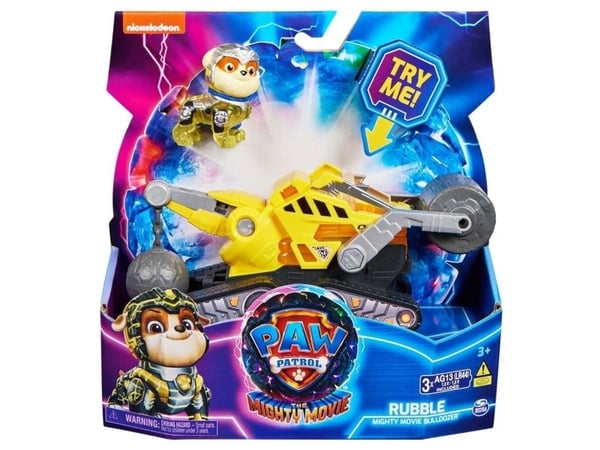 PAW Patrol The Mighty Movie, Construction Truck & Rubble, Rekka, PAW Patrol, 3 vuosi/vuosia, LR44, Muovi, Musta, Harmaa, Keltainen