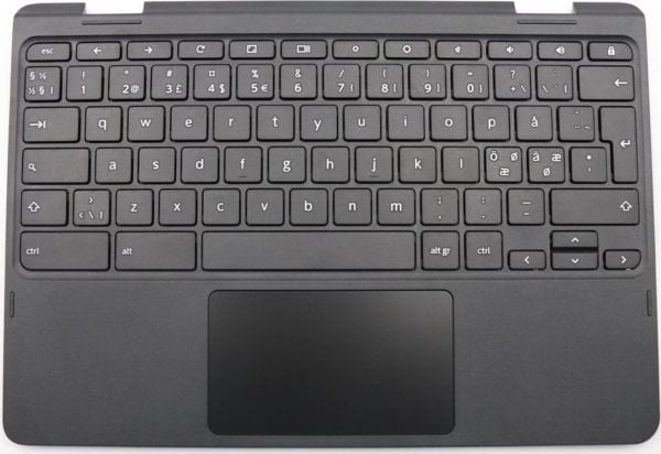 Lenovo - Erstatningstastatur for bærbar PC - med styreplate - QWERTY - Nordisk - med toppdeksel - for 300e Chromebook (1st Gen) 81H0