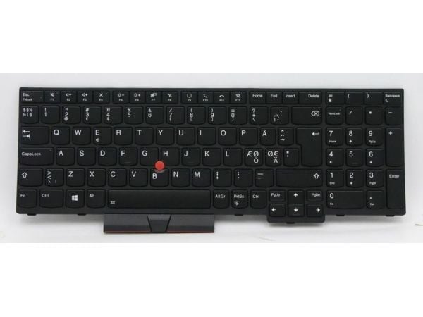 Primax - Erstatningstastatur for bærbar PC - bakbelysning - Nordisk - svart - for ThinkPad P15s Gen 1 20T4, 20T5