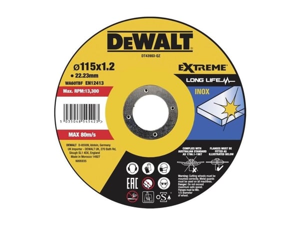DeWALT DT43903-QZ, levyleikkuri, 11,5 cm, DeWALT, Tasainen keskiosa, 2,22 cm, Monivärinen