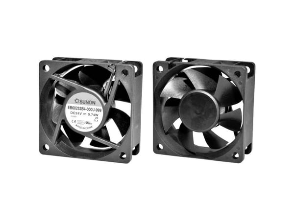 Sunon aksialvifte serie MB/EB/EE 60x60x25 mm 12 V 39,9 m³/h (L x B x H)
