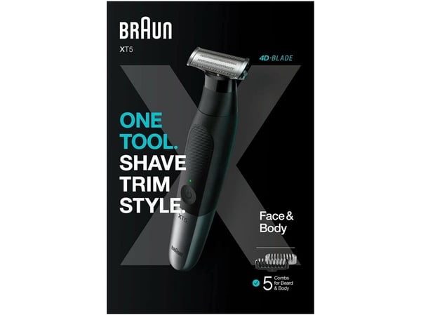 Braun XT5100, Pestävä, Akku, Musta, Harmaa