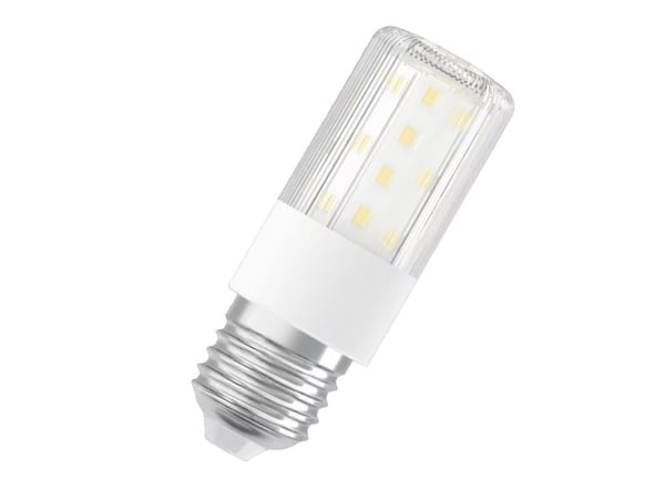 LEDVANCE T Slim - LED-lyspære - form: korn - klar finish - E27 - 7.3 W (ekvivalent 60 W) - klasse E - varmt hvitt lys - 2700 K