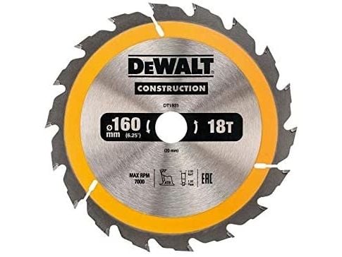 Dewalt pyörösaha 160x20mmx18z - DT1931-QZ - DT1931-QZ
