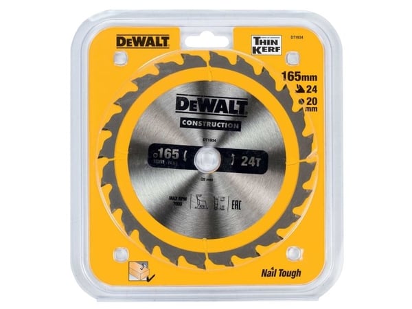 Dewalt pyörösaha 165x20mmx24z - DT1934-QZ - DT1934-QZ