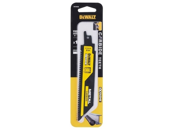 metallinen bajonettiterä, 8 hammasta/tuuma, 152 mm XR-sarjan Extreme Metal Carbide, DeWalt [DT20436-QZ]