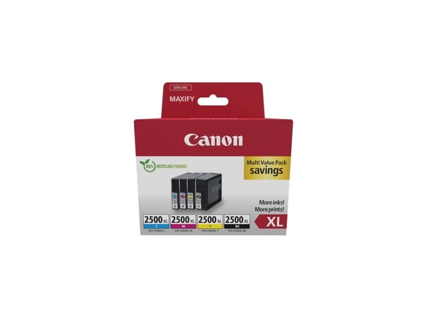 Canon PGI-2500XL BK/C/M/Y Multipack - 4 pakker - XL - svart, gul, cyan, magenta - original - blekktank