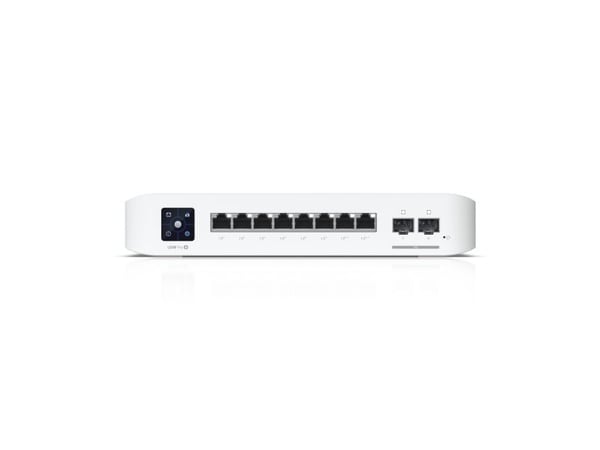 Ubiquiti UniFi Switch Pro 8 PoE - Switch - L3 - Styrt - 2 x 10/100/1000 (PoE++) + 2 x 10Gb Ethernet SFP+ + 6 x 10/100/1000 (PoE+) - veggmonterbar -...