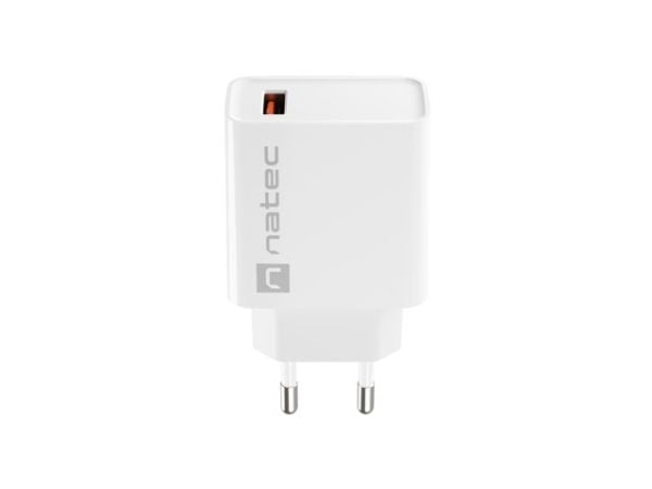 NATEC USB-LATURI RIBERA USB-A 18W VALKOINEN