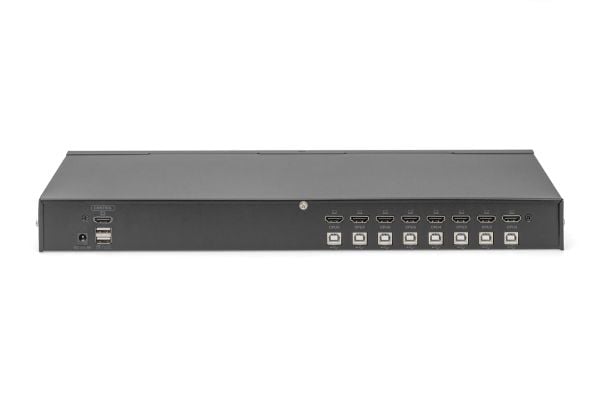 DIGITUS - KVM-svitsj - HDMI - 8 x KVM port(s) - 1 lokalbruker - rackmonterbar
