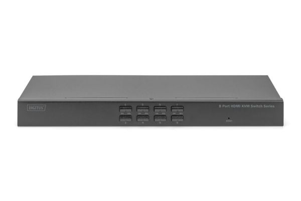 DIGITUS - KVM-svitsj - HDMI - 8 x KVM port(s) - 1 lokalbruker - rackmonterbar