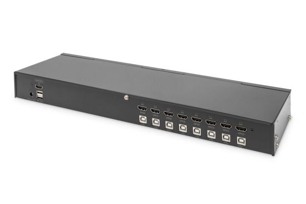 DIGITUS - KVM-svitsj - HDMI - 8 x KVM port(s) - 1 lokalbruker - rackmonterbar