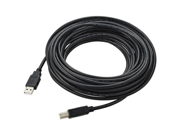 Renkforce USB-kaapeli USB 2.0 USB-A uros, USB-B uros 10,00 m Musta Punottu suoja RF-5770782