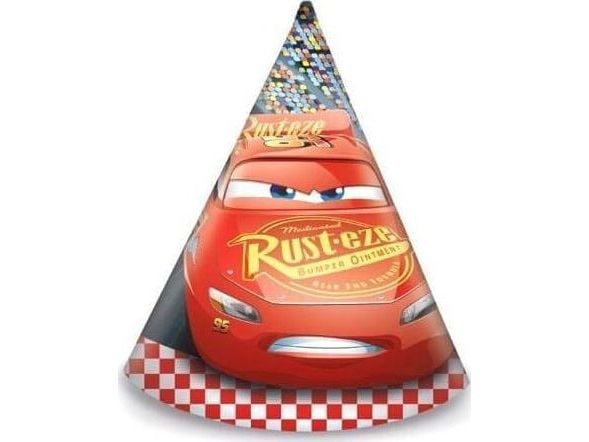 PROCOS Cars bursdagshatter 3 - 6 stk universal