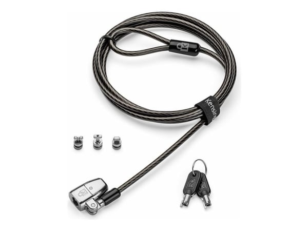 Kensington ClickSafe 2.0 3-in-1 Keyed Laptop Lock - Master Keyed - Sikkerhetskabellås - 1.8 m