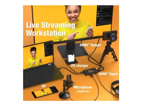 j5create JVA01-N - Videofangstadapter - USB-C 3.2 Gen 1 - svart