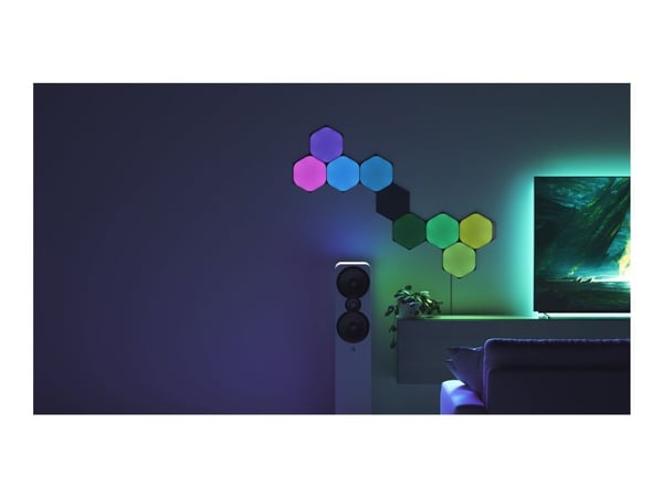 Nanoleaf Shapes Starter Kit - Lyspanelsett - LED - sekskant - svart