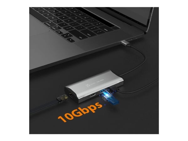 j5create JCD392-N - Telakointiasema - USB-C / USB4 / Thunderbolt 3 / Thunderbolt 4 - HDMI - 1GbE