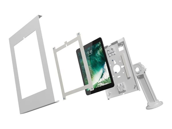 Neomounts DS15-640WH1 - Stativ - for nettbrett - låsbar - stål - hvit - skjermstørrelse: 9.7"-11" - monteringsgrensesnitt: 75 x 75 mm - skranketopp...