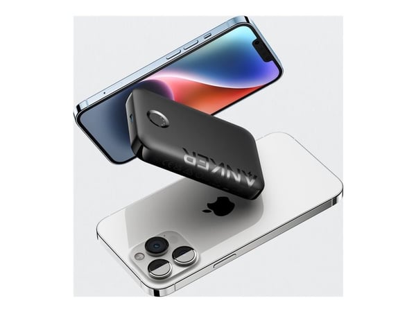 Anker MagGo PowerCore 5000 - Trådløs nødlader - magnetmontering - 5000 mAh - 7.5 watt - Fast Charge, PD - svart