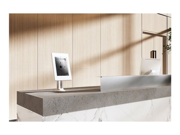 Neomounts DS15-640WH1 - Stativ - for nettbrett - låsbar - stål - hvit - skjermstørrelse: 9.7"-11" - monteringsgrensesnitt: 75 x 75 mm - skranketopp...