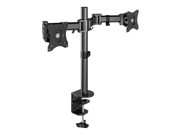 Neomounts NM-D135D - Monteringssett - full bevegelse - for 2 LCD-skjermer - svart - skjermstørrelse: 10"-27" - klemmemonterbar, malje, skrivebordsm...