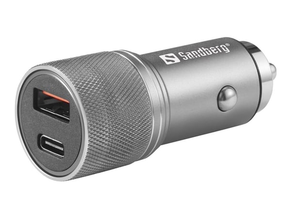 Sandberg - Strömadapter för bil - 48 Watt - 3 A - QC 3.0 - 2 utdatakontakter (USB, USB-C)
