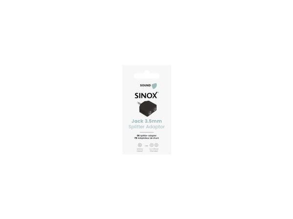 Sinox mini jack hovedtelefon splitter. Sort